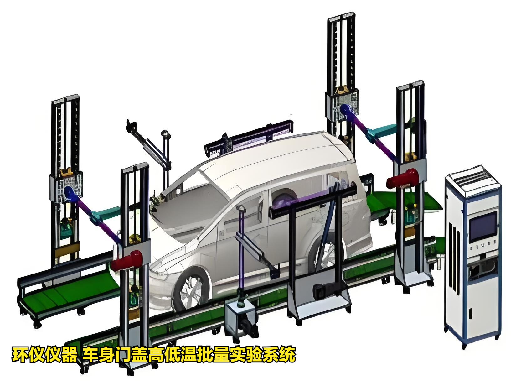 車(chē)身門(mén)蓋高低溫批量實(shí)驗系統重點(diǎn)機構設計(圖1)